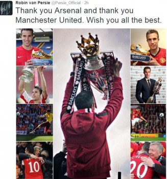 Van Persie Sends Emotional Message To Arsenal Man United Vanguard News