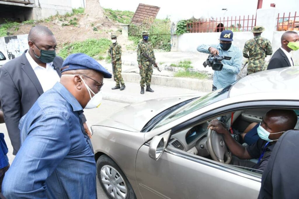 PHOTOS: Wike monitors lockdown, commends Rivers people for compliance 