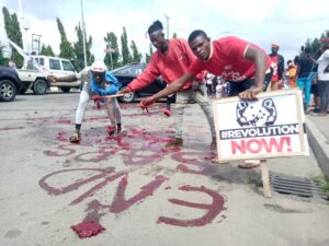 BREAKING: Sowore, Deji Adeyanju lead #EndSARS protesters to Police hqrs